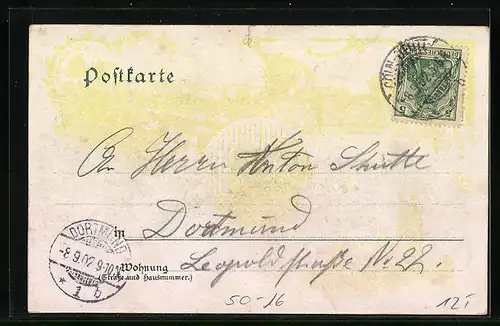 Lithographie Köln, Zoologischer Garten, Löwen im Gehege, Flora und Dom