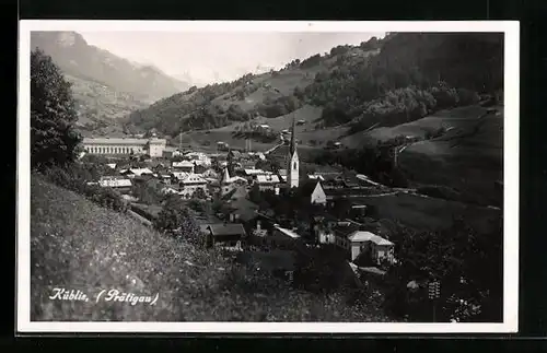 AK Küblis, Ortsansicht aus der Vogelschau