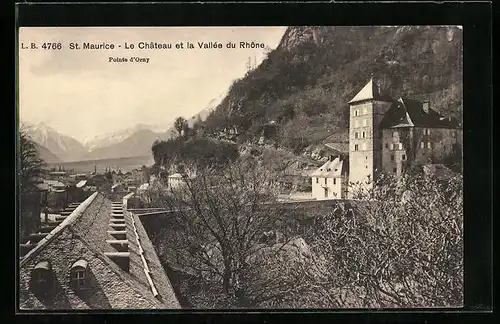 AK Saint-Maurice, Le Chateau et la Vallée du Rhone