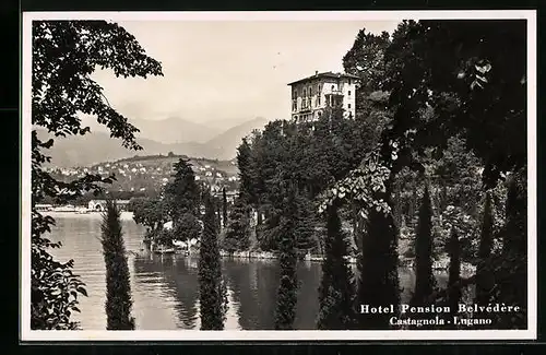 AK Castagnola-Lugano, Hotel-Pension Belvédère