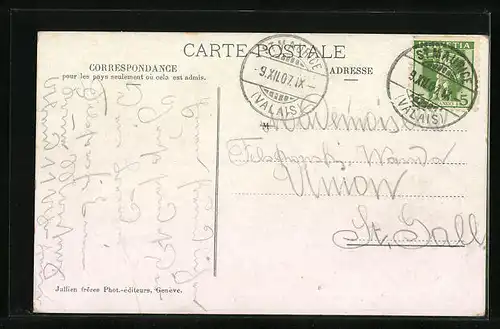 AK Saint-Maurice, Vue générale et la Dent du Midi