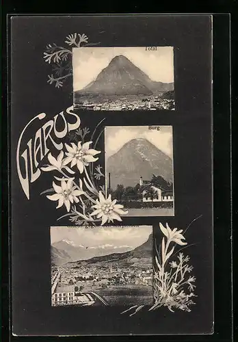 AK Glarus, Burg, Totalansichten
