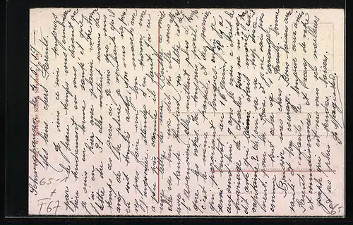 AK Stambach, Ortsansicht mit Bahnhof