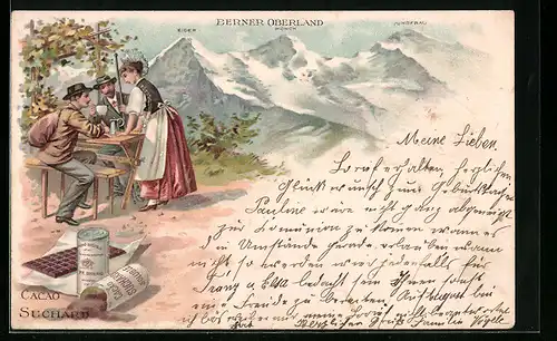 Lithographie Cacao Suchard, Berner Oberland