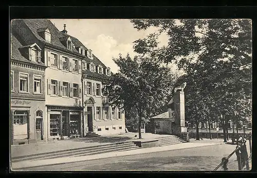 AK Offenburg, Hauptstrasse mit Geschäften