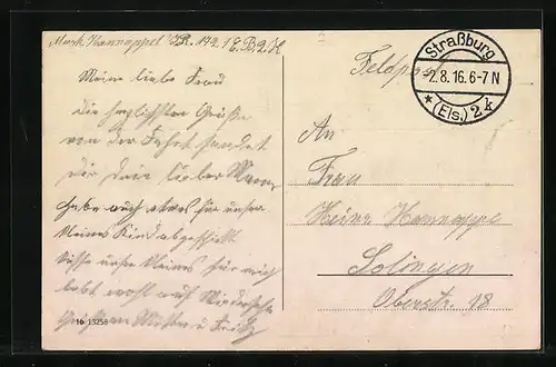 AK Offenburg i. B., Hauptstrasse mit Brunnen und Kirche