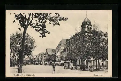 AK Friedberg i. Hessen, Kaiserstrasse mit Buben