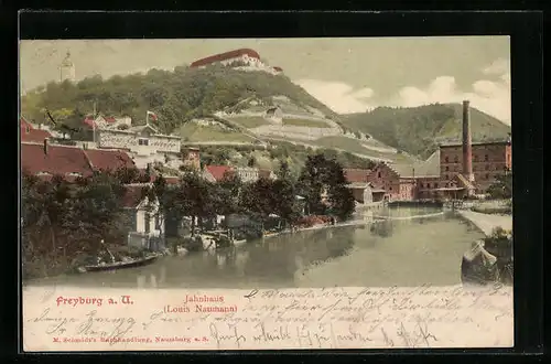 AK Freyburg a. U., Teilansicht mit Jahnhaus