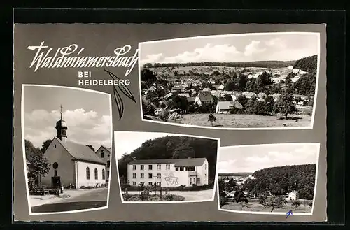 AK Waldwimmersbach, Panorama und Kirche