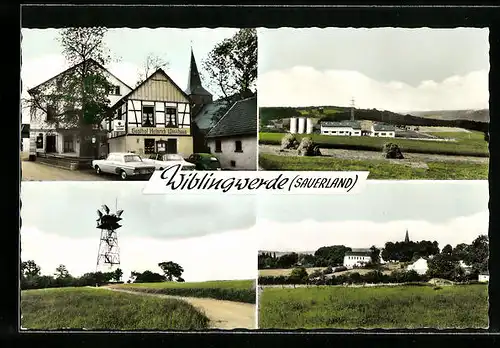 AK Wiblingwerde / Sauerland, Gasthof Heinrich Winkhaus, Ortspanoramen