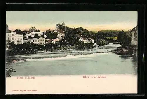 AK Bad Kösen, Blick v. d. Brücke
