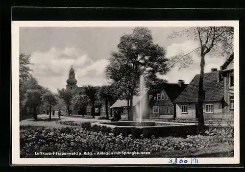 AK Frauenwald / Rennsteig, Anlagen mit Springbrunnen