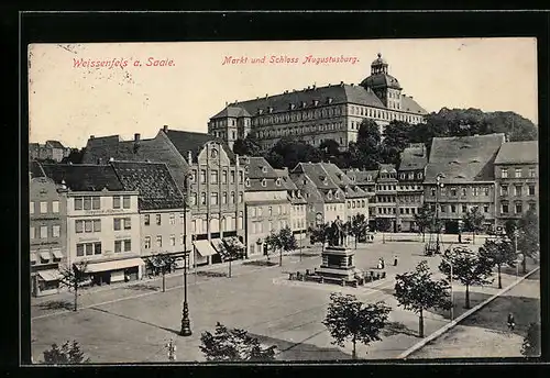 AK Weissenfels, Markt und Schloss Augustusburg