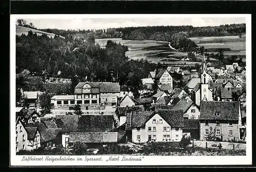 AK Heigenbrücken / Spessart, Partie am Hotel Lindenau