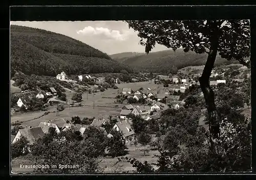 AK Krausenbach / Spessart, Totale vom Berg aus gesehen