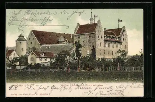 AK Römhild / Thür., Schloss Glücksburg mit Kriegerwaisenhaus