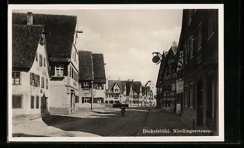 AK Dinkelsbühl, Nördlingerstrasse mit Gasthaus
