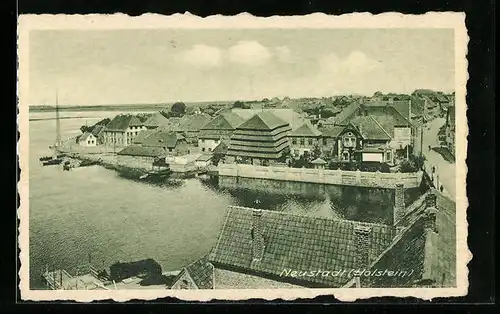 AK Neustadt / Holstein, Teilansicht aus der Vogelschau