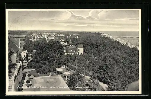 AK Grömitz i. Holst., Blick vom Hotel Zur schönen Aussicht