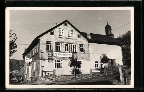 AK Fehrenbach /Thür., Blick auf Hof Werraquelle