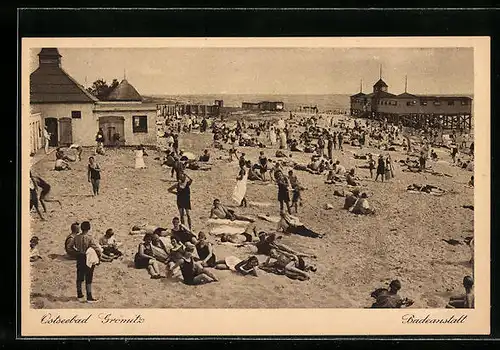 AK Grömitz i. Holst., Badeanstalt am Strand