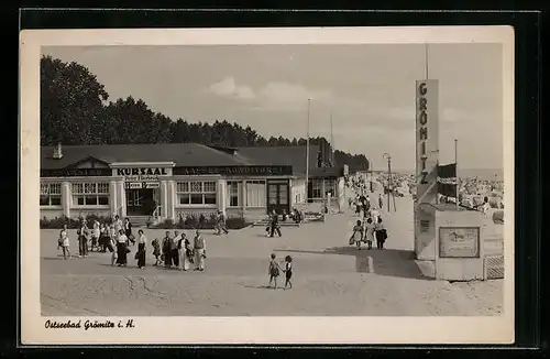 AK Grömitz i. H., Strandpromenade mit Kursaal