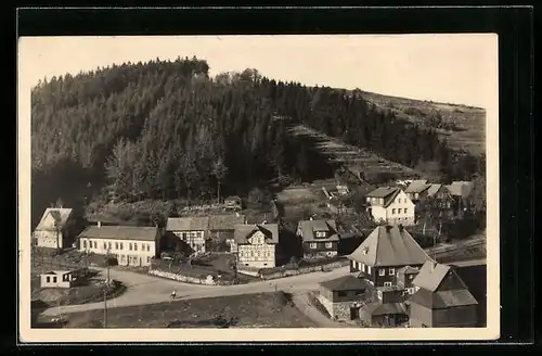 AK Heubach / Thür. Wald, Teilansicht aus der Vogelschau