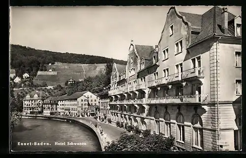AK Ennet-Baden, Hotel Schwanen mit Umgebung
