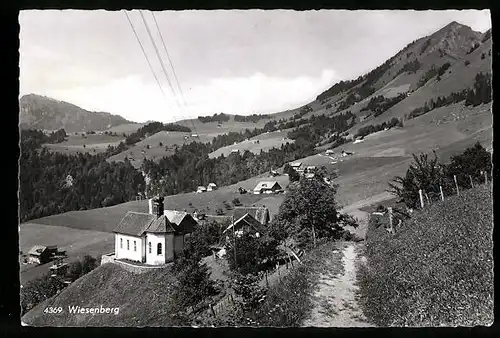 AK Wiesenberg, Teilansicht mit Kirche