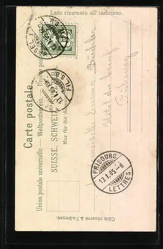 AK Basel, Passanten und Strassenbahn vor dem Spalenthor