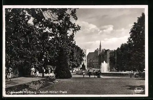 AK Kolberg, Wasserkunst auf dem Platz