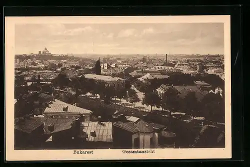 AK Bukarest, Gesamtansicht der Stadt