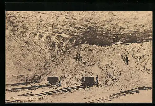 AK Salzbergwerk, Abbau im Steinsalz