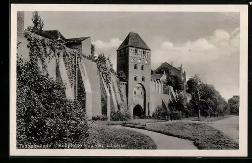 AK Tangermünde a. Elbe, Rosspforte von der Elbseite