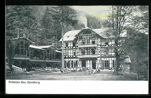 AK Ilsenburg, vor dem Gasthaus Prinzess Ilse