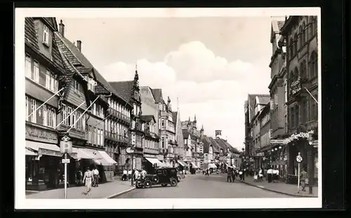 AK Hameln a. d. Weser, Blick in die Osterstrasse