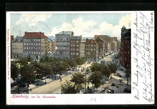 AK Hamburg-Neustadt, Stadthäuser am Gr. Neumarkt