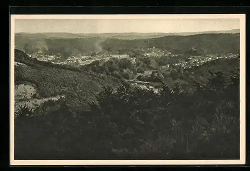 AK Mettlach, Panoramaansicht der Stadt