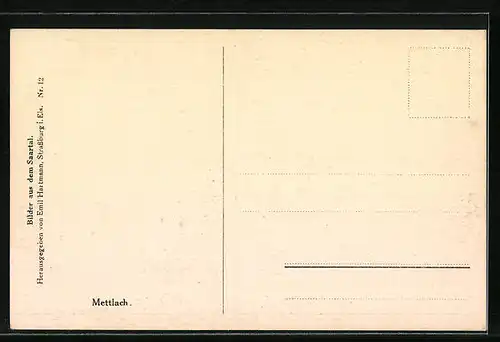 AK Mettlach, Panoramaansicht der Stadt