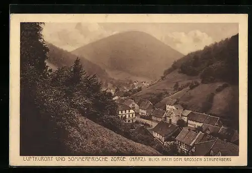 AK Zorge im Harz, Blick nach dem Grossen Stauffenberg