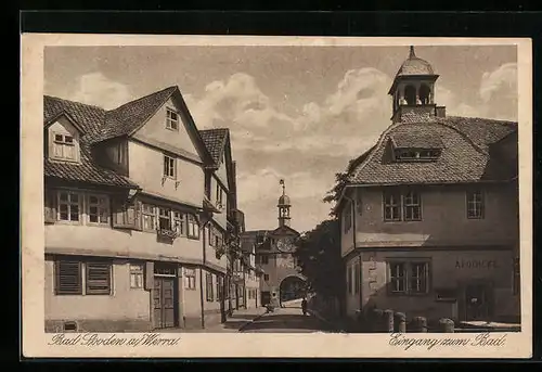 AK Bad Sooden a. Werra, Engang zum Bad, Apotheke und Stadttor