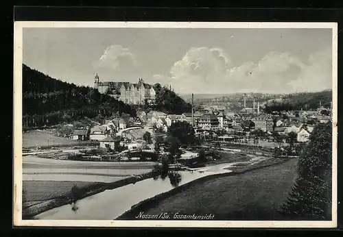 AK Nossen i. Sa., Gesamtansicht mit Blick zum Schloss