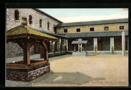 AK Bad Homburg vor der Höhe, Kastell Saalburg, Atrium, am Brunnen