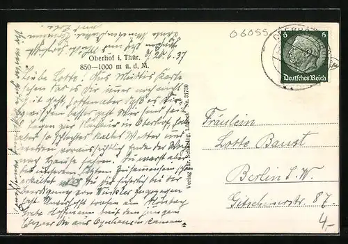 AK Oberhof im Thür. Wald, Generalansicht der Stadt