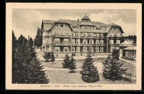 AK Oberhof im Thür. Wald, Hotel und Kurhaus Marien-Bad