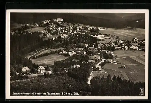 AK Oberhof im Thür. Wald, Generalansicht der Stadt, Fliegeraufnahme