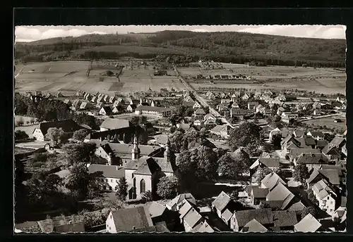 AK Willebadessen am Eggegebirge, Fliegeraufnahme der gesamten Ortschaft