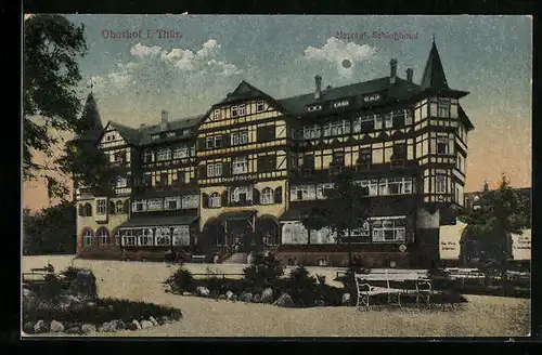 AK Oberhof i. Thür., vor dem Herzoglichen Schlosshotel