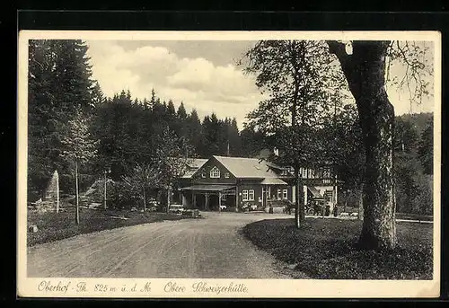 AK Oberhof i. Thür., Blick auf die Obere Schweizerhütte