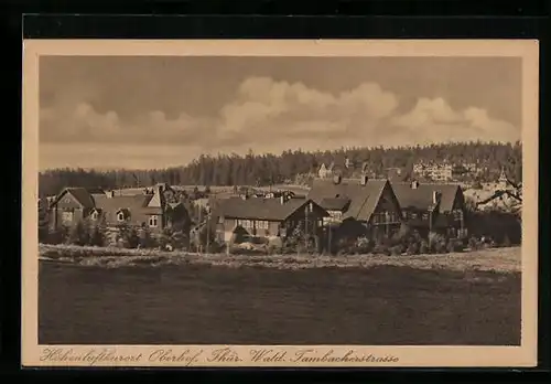 AK Oberhof i. Thür., Ortsansicht von der Tambacherstrasse